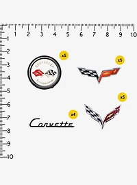 Chevrolet Corvette 100ct Vinyl Stickers Variety Pack