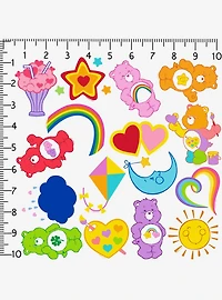 Care Bears and Tummy Emblems 100ct Vinyl Stickers Variety Pack