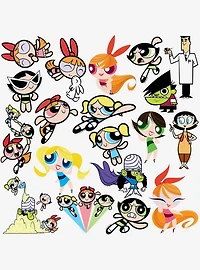 Powerpuff Girls Character 100ct Vinyl Stickers Variety Pack