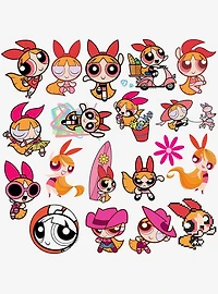 Powerpuff Girls Blossom 100ct Vinyl Stickers Variety Pack