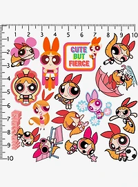 Powerpuff Girls Blossom 100ct Vinyl Stickers Variety Pack