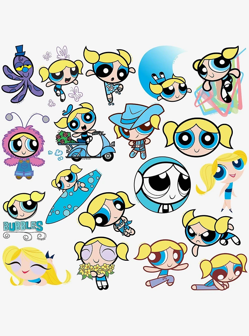 Powerpuff Girls Bubbles 100ct Vinyl Stickers Variety Pack