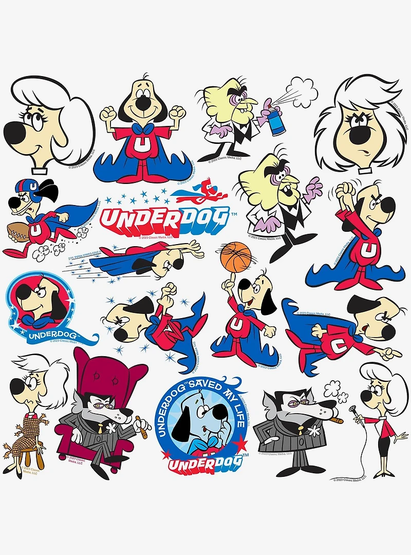 Underdog 100ct Vinyl Stickers Variety Pack