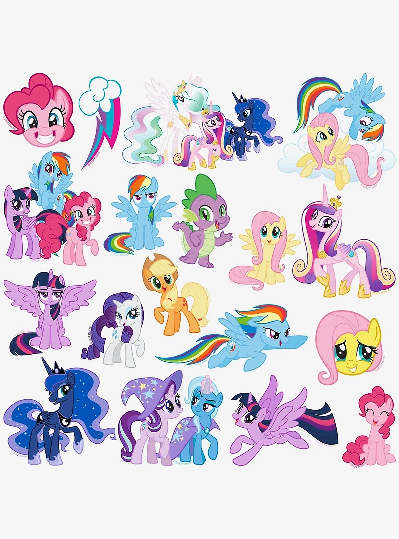 My Little Pony Friendship Is Magic 100ct Vinyl Stickers Variety Pack