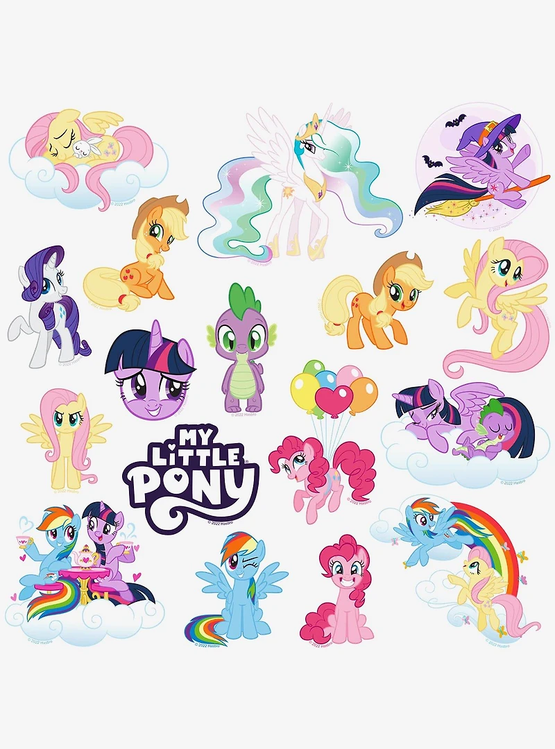 My Little Pony Friendship Is Magic 100ct Vinyl Stickers Variety Pack