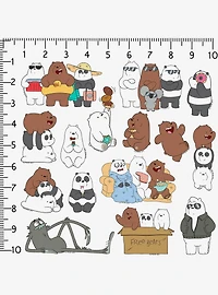 We Bare Bears 100ct Vinyl Stickers Variety Pack