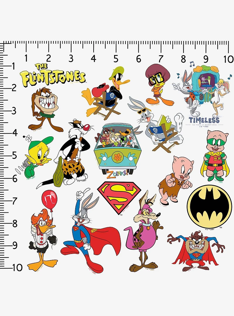 Looney Tunes WB100 Mashup 100ct Vinyl Stickers Variety Pack
