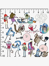 Regular Show 100ct Vinyl Stickers Variety Pack