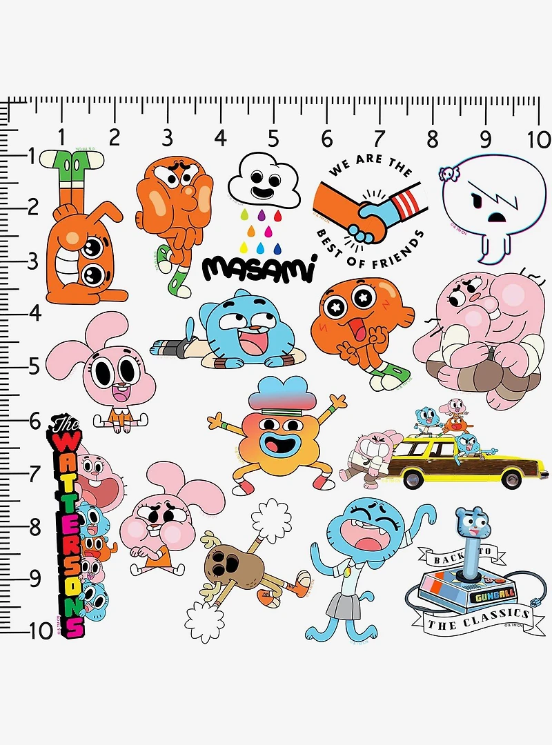 The Amazing World of Gumball 100ct Vinyl Stickers Variety Pack