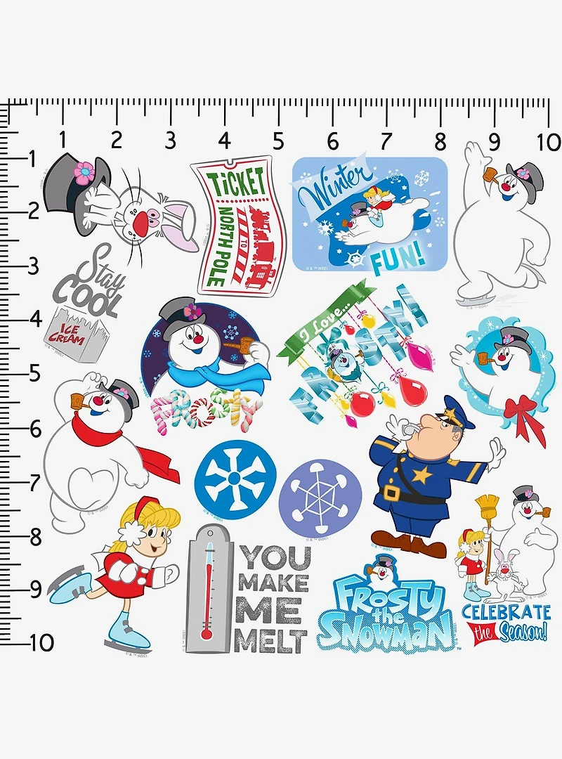Frosty the Snowman 100ct Vinyl Stickers Variety Pack