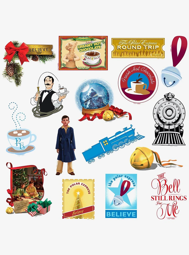 The Polar Express 100ct Vinyl Stickers Variety Pack