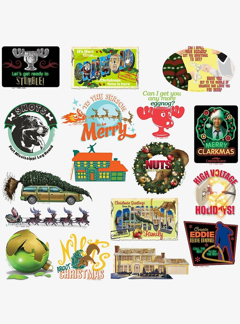 National Lampoon's Christmas Vacation 100ct Vinyl Stickers Variety Pack