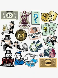 Monopoly 100ct Vinyl Stickers Variety Pack