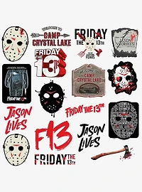 Friday the 13th 100ct Vinyl Stickers Variety Pack