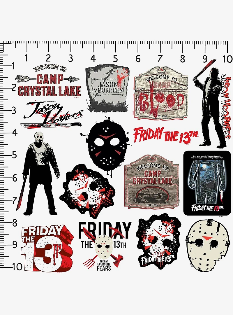 Friday the 13th 100ct Vinyl Stickers Variety Pack