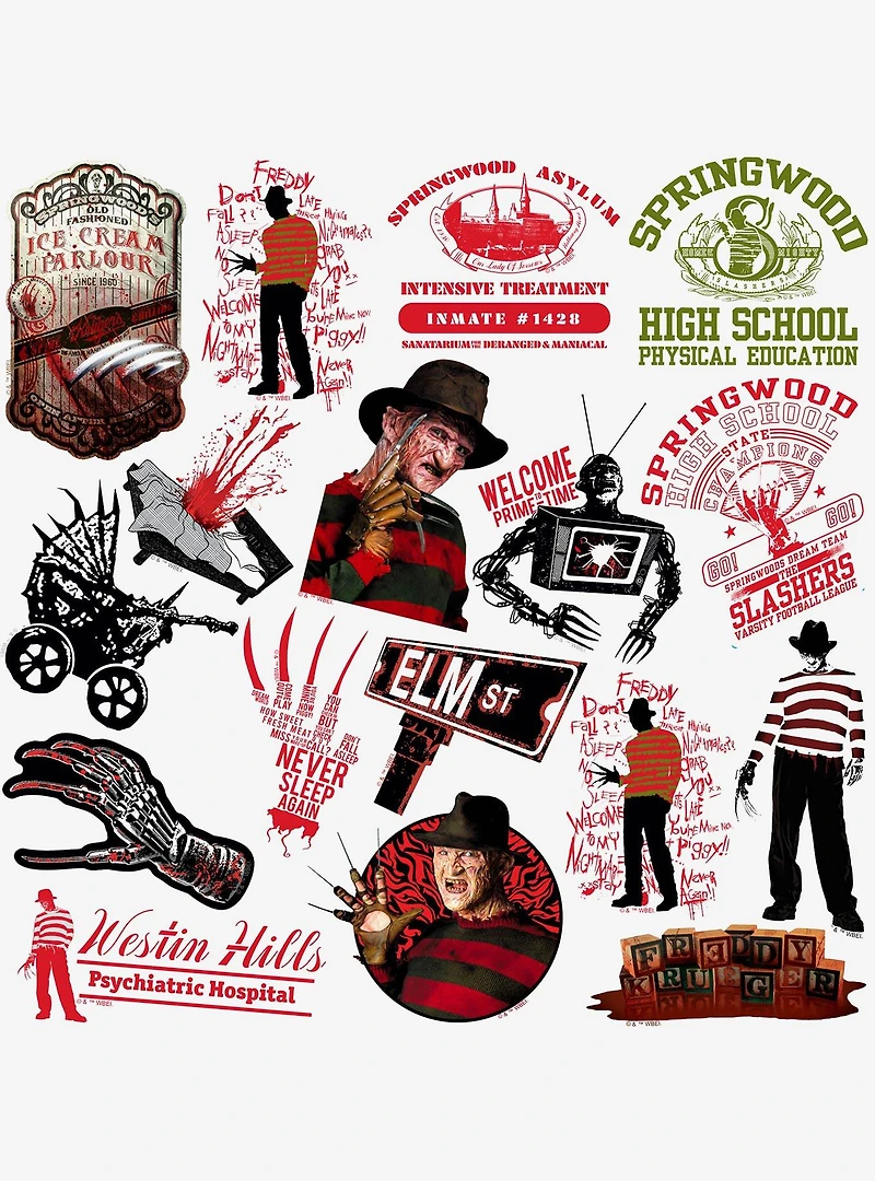 A Nightmare On Elm Street 100ct Vinyl Stickers Variety Pack