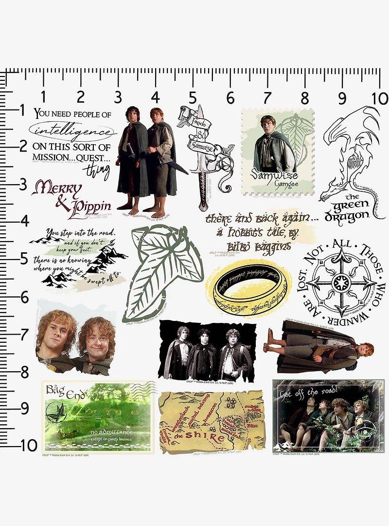 Lord of the Rings Hobbit Lifestyle 100ct Vinyl Stickers Variety Pack