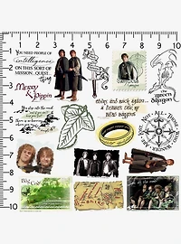 Lord of the Rings Hobbit Lifestyle 100ct Vinyl Stickers Variety Pack