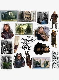 Lord of the Rings Rohan & Gondor 100ct Vinyl Stickers Variety Pack
