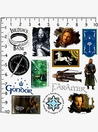 Lord of the Rings Rohan & Gondor 100ct Vinyl Stickers Variety Pack