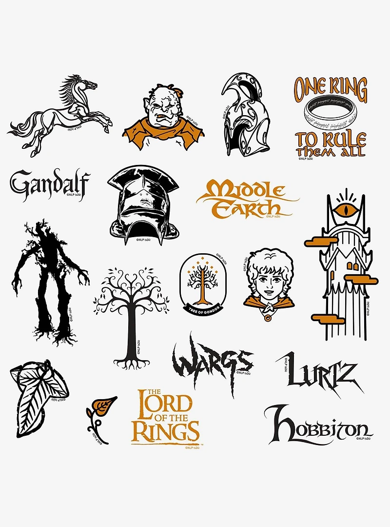 Lord of the Rings Iconic 100ct Vinyl Stickers Variety Pack