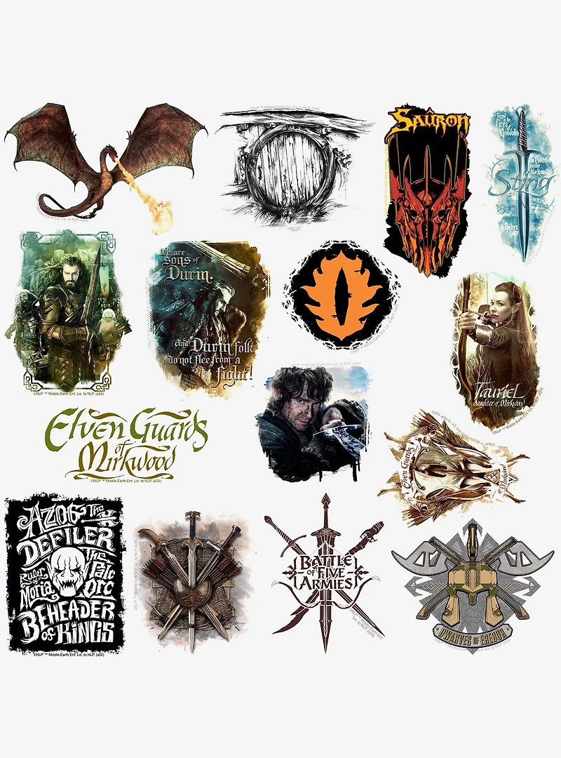The Hobbit: Battle of the Five Armies 100ct Vinyl Stickers Variety Pack