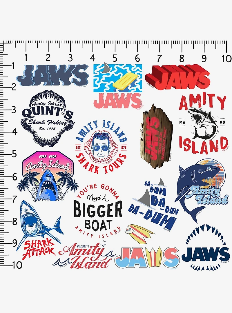 Jaws 100ct Vinyl Stickers Variety Pack