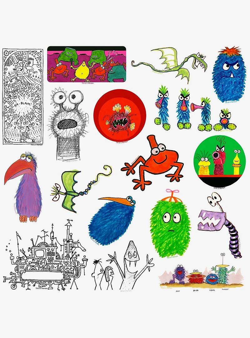 Jim Henson Signature Collection 100ct Vinyl Stickers Variety Pack