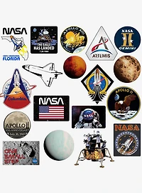 NASA Missions 100ct Vinyl Stickers Variety Pack