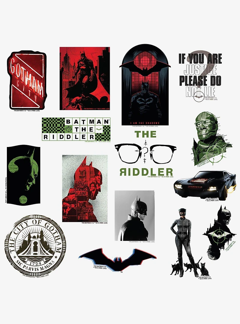 DC Comics The Batman (2022) 100ct Vinyl Stickers Variety Pack