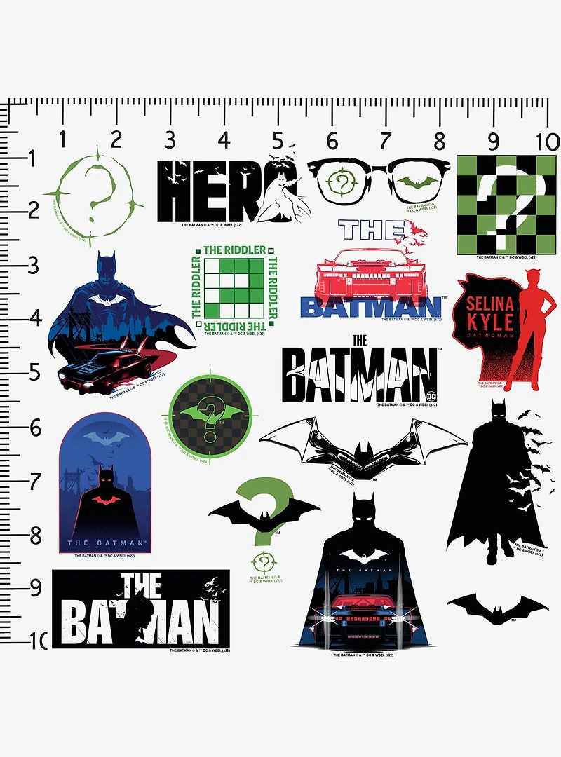 DC Comics The Batman (2022) 100ct Vinyl Stickers Variety Pack