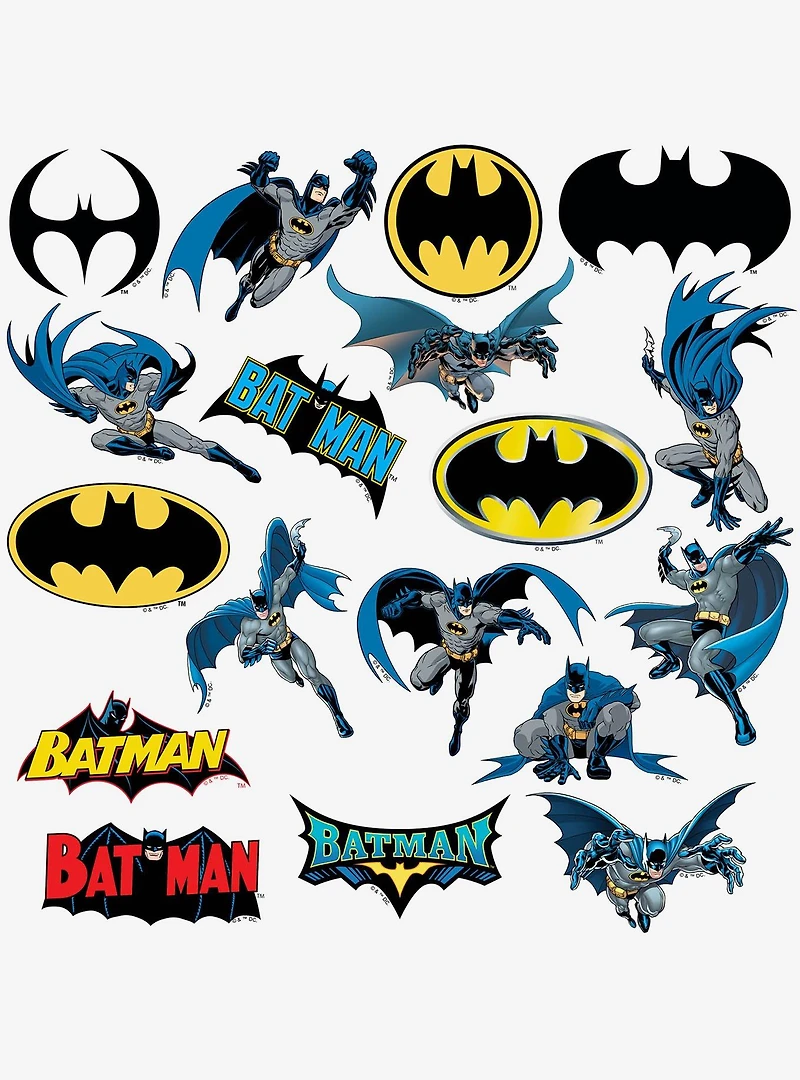 DC Comics Batman Character Poses 100ct Vinyl Stickers Variety Pack
