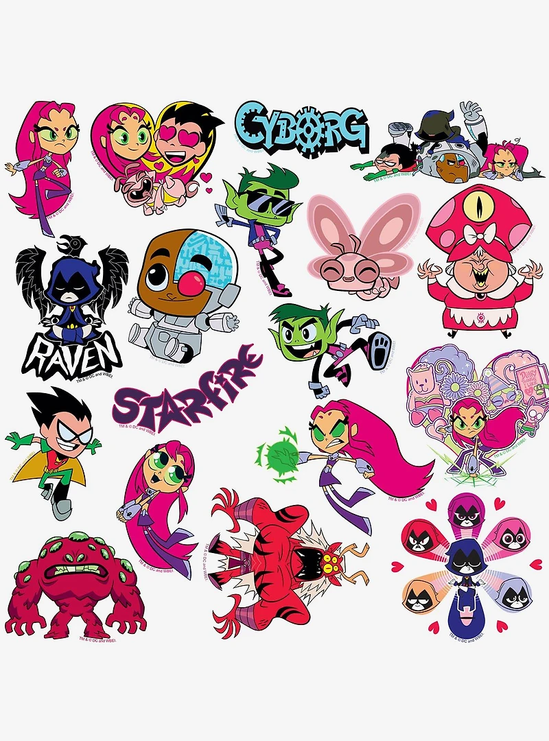 Teen Titans Go! 100ct Vinyl Stickers Variety Pack