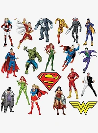 DC Comics Justice League Core Characters 100ct Vinyl Stickers Variety Pack