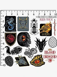 House of the Dragon 100ct Vinyl Stickers Variety Pack