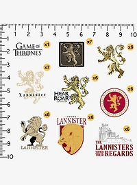 Game of Thrones House Lannister 100ct Vinyl Stickers Variety Pack
