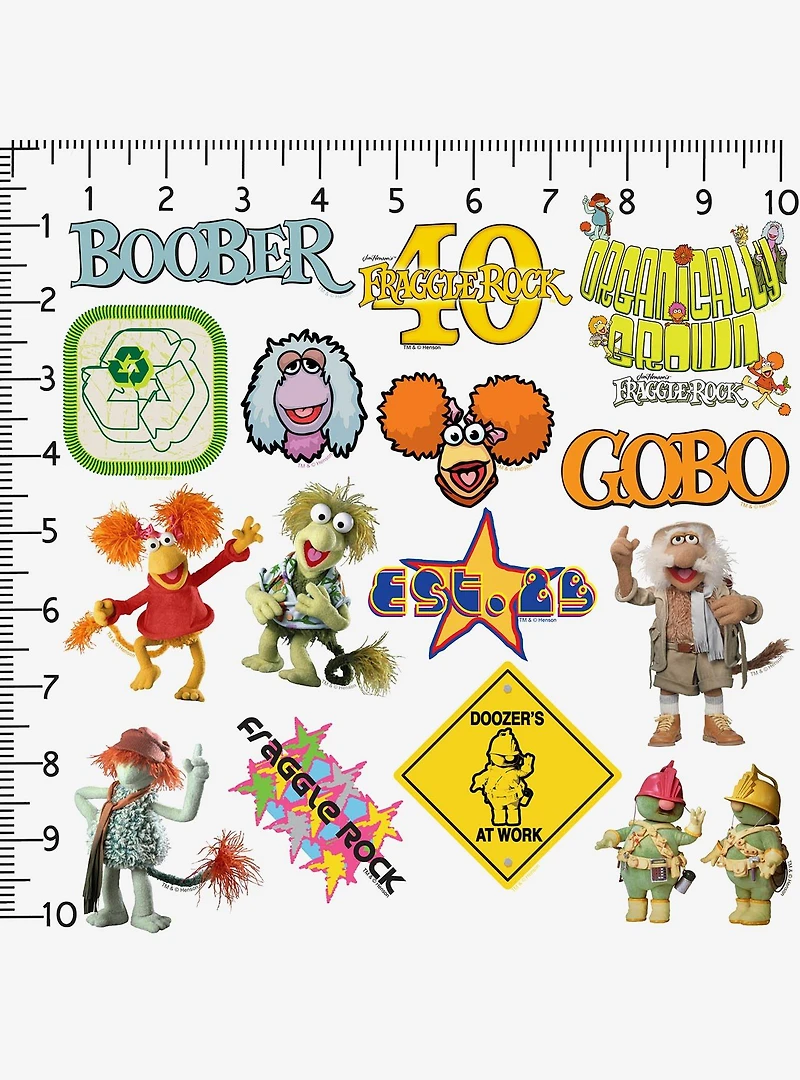 Fraggle Rock 100ct Vinyl Stickers Variety Pack