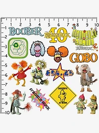 Fraggle Rock 100ct Vinyl Stickers Variety Pack