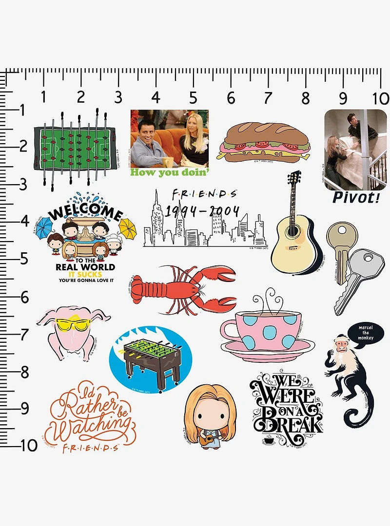 Friends 100ct Vinyl Stickers Variety Pack