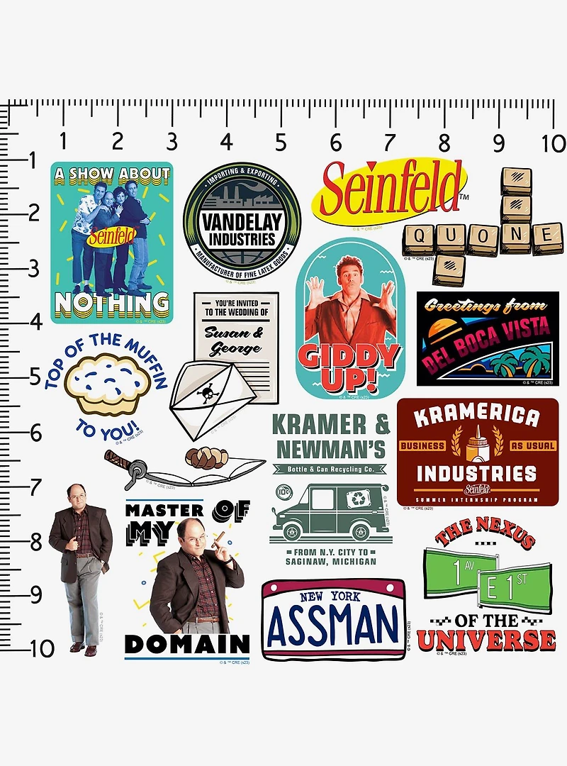 Seinfeld 100ct Vinyl Stickers Variety Pack