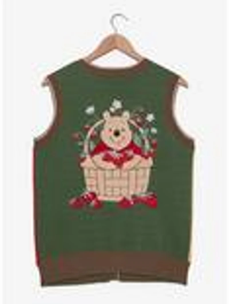 Disney Winnie the Pooh Strawberry Patchwork Women's Sweater Vest