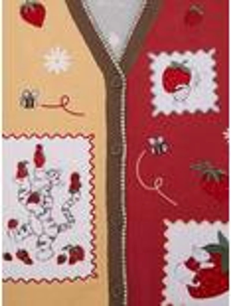 Disney Winnie the Pooh Strawberry Patchwork Women's Sweater Vest