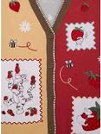 Disney Winnie the Pooh Strawberry Patchwork Women's Plus Sweater Vest