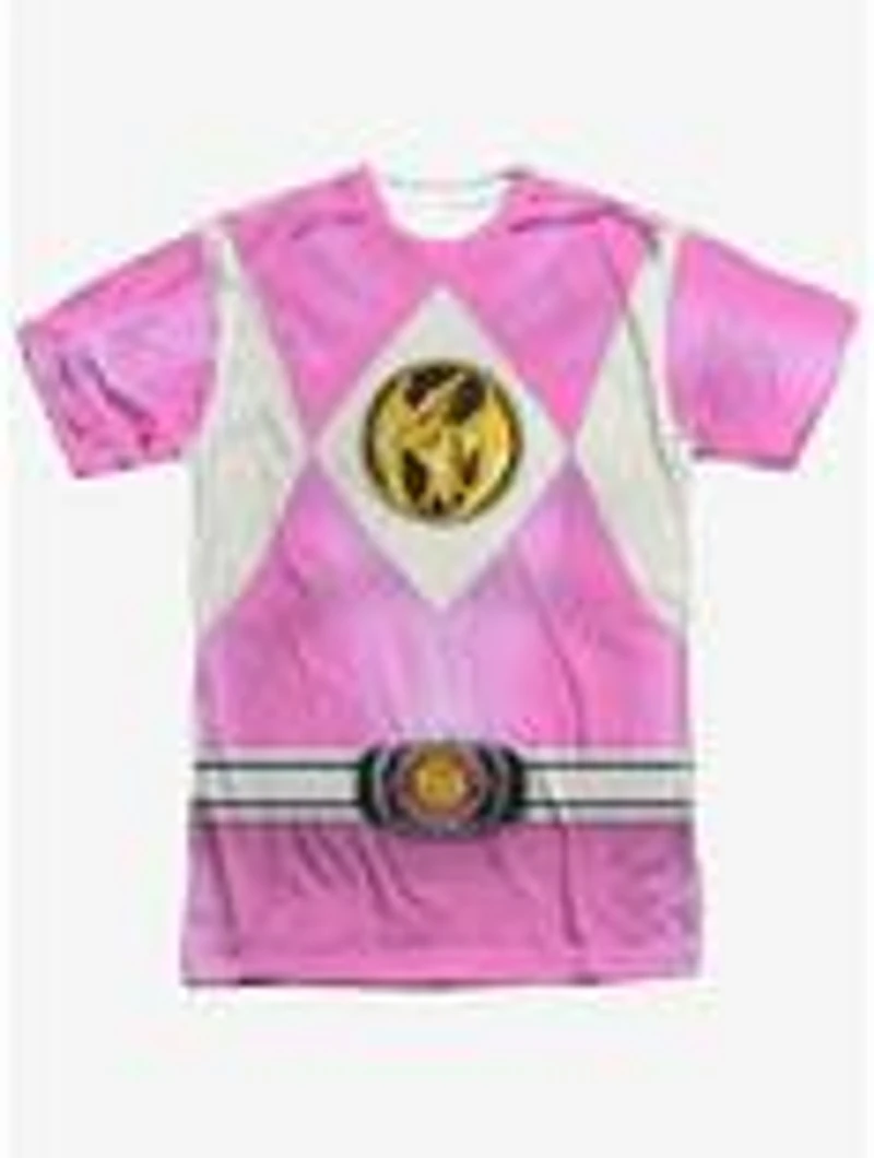 Mighty Morphin' Power Rangers Pink Ranger Emblem Sublimated T-Shirt