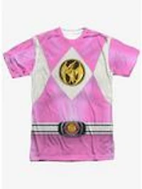 Mighty Morphin' Power Rangers Pink Ranger Emblem Sublimated T-Shirt