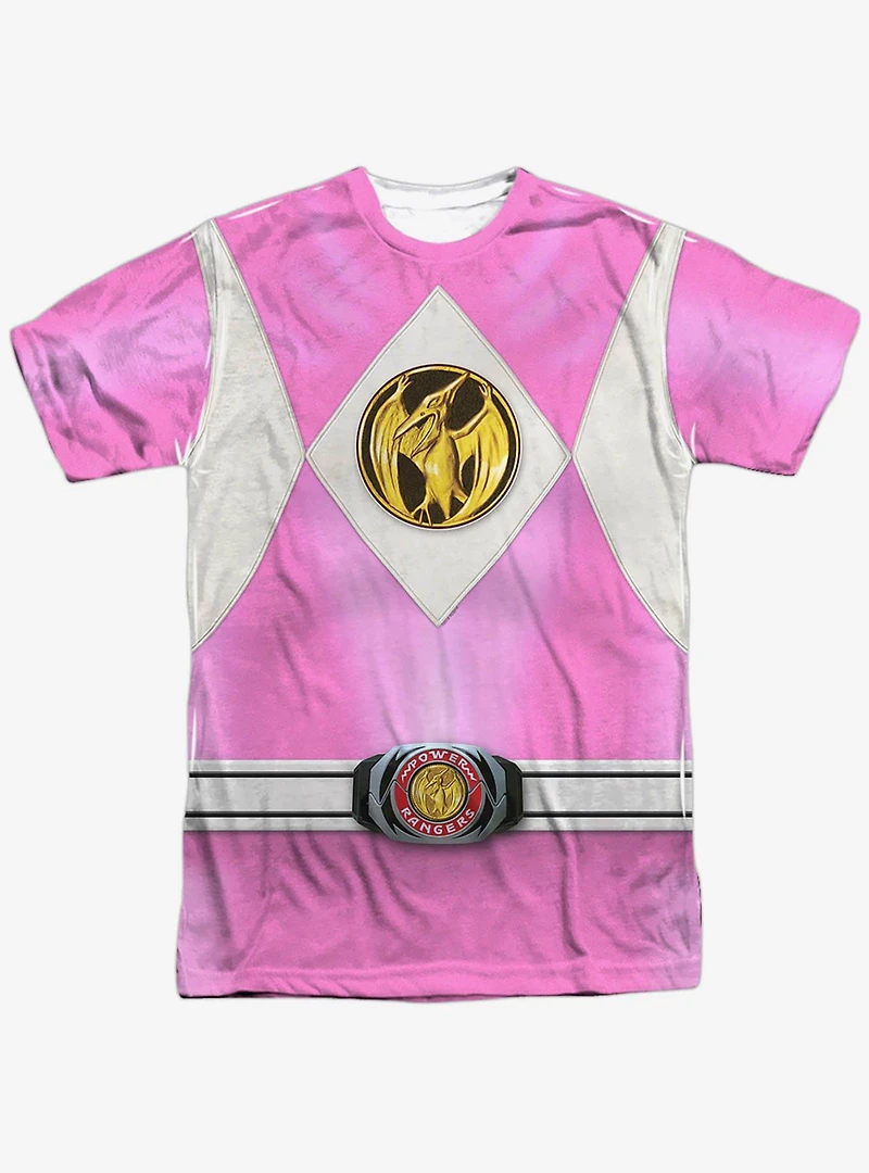 Mighty Morphin' Power Rangers Pink Ranger Emblem Sublimated T-Shirt