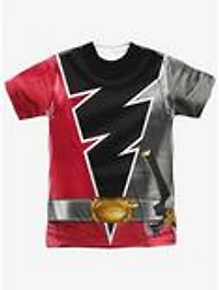 Mighty Morphin' Power Rangers Dino Fury Red Ranger Sublimated T-Shirt