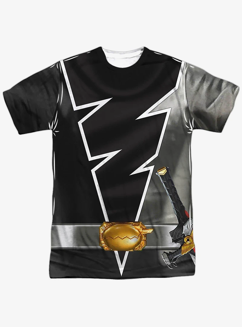Mighty Morphin' Power Rangers Dino Fury Black Ranger Sublimated T-Shirt