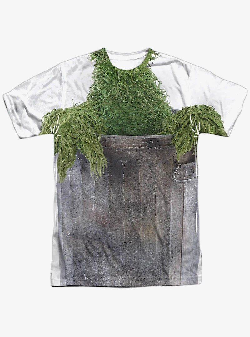 Sesame Street Classic TV Show Oscar Costume Print Tee