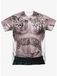 DC Comics Suicide Squad Joker Tattoo Costume Tee T-Shirt